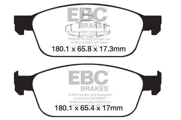 DP62145 EBC Brakes Комплект тормозных колодок, дисковый тормоз (фото 1)