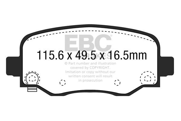 DP63031 EBC Brakes Комплект тормозных колодок, дисковый тормоз (фото 1)