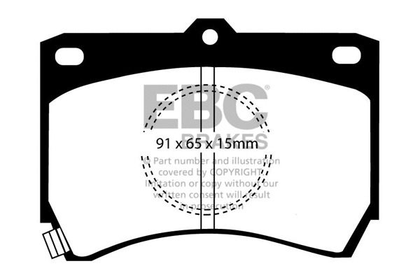 DP655 EBC Brakes Комплект тормозных колодок, дисковый тормоз (фото 1)