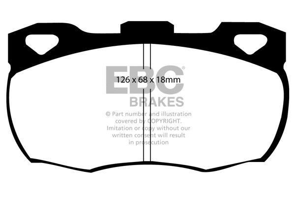 DP6708 EBC Brakes Комплект тормозных колодок, дисковый тормоз (фото 1)