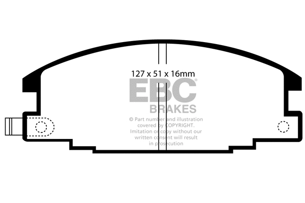 DP6746 EBC Brakes Комплект тормозных колодок, дисковый тормоз (фото 1)