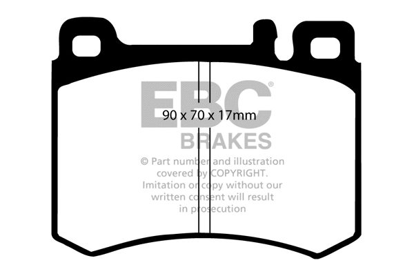 DP681 EBC Brakes Комплект тормозных колодок, дисковый тормоз (фото 1)