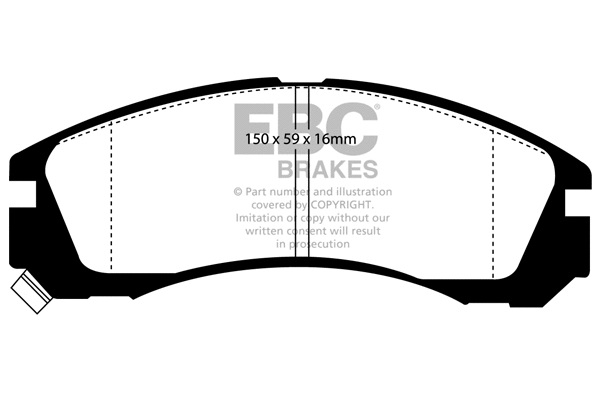 DP6954 EBC Brakes Комплект тормозных колодок, дисковый тормоз (фото 1)