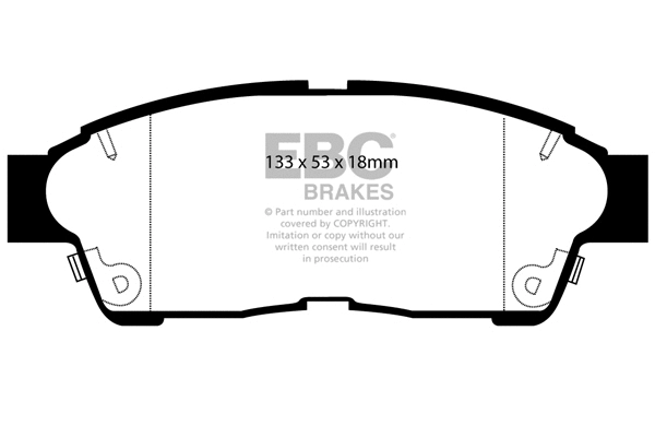 DP6964 EBC Brakes Комплект тормозных колодок, дисковый тормоз (фото 1)