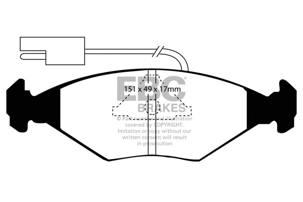 DP704 EBC Brakes Комплект тормозных колодок, дисковый тормоз (фото 1)