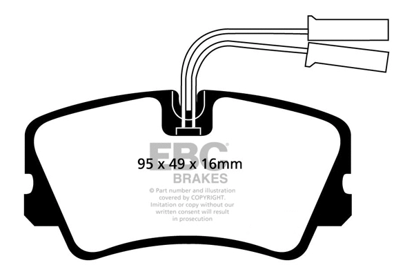 DP717 EBC Brakes Комплект тормозных колодок, дисковый тормоз (фото 1)