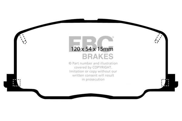 DP725 EBC Brakes Комплект тормозных колодок, дисковый тормоз (фото 1)