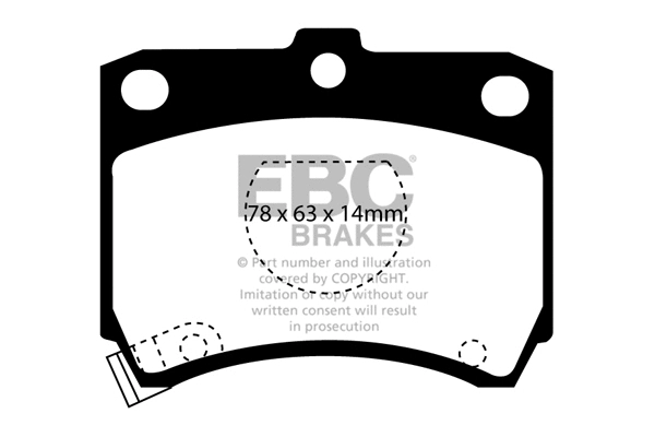 DP737 EBC Brakes Комплект тормозных колодок, дисковый тормоз (фото 1)