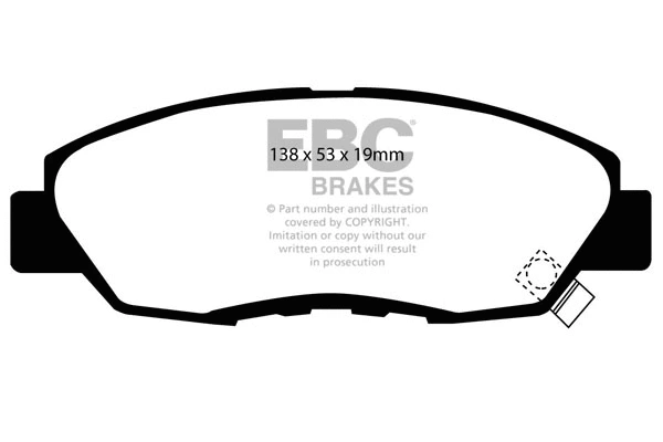 DP812 EBC Brakes Комплект тормозных колодок, дисковый тормоз (фото 1)