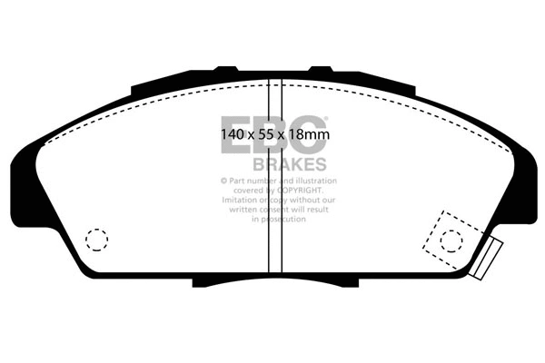 DP818 EBC Brakes Комплект тормозных колодок, дисковый тормоз (фото 1)