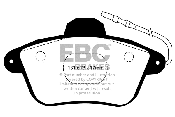 DP882/2 EBC Brakes Комплект тормозных колодок, дисковый тормоз (фото 1)