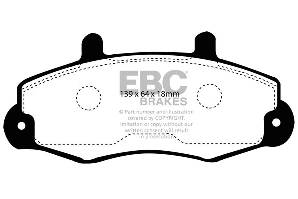 DP918 EBC Brakes Комплект тормозных колодок, дисковый тормоз (фото 1)