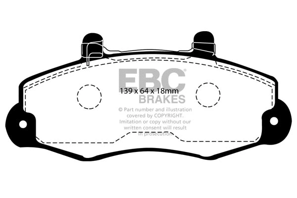 DP918/2 EBC Brakes Комплект тормозных колодок, дисковый тормоз (фото 1)
