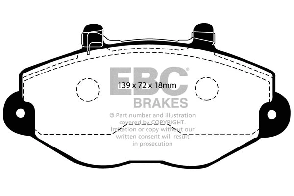 DP920/2 EBC Brakes Комплект тормозных колодок, дисковый тормоз (фото 1)