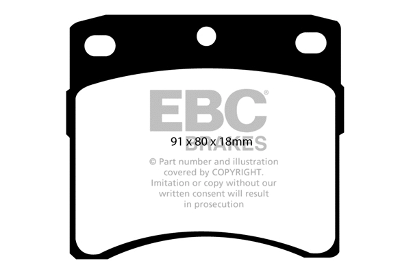 DP939 EBC Brakes Комплект тормозных колодок, дисковый тормоз (фото 1)