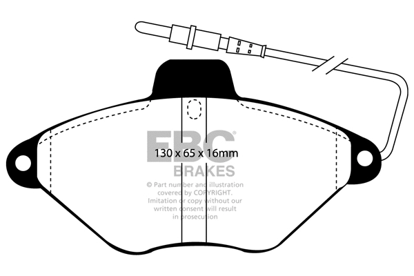 DP943 EBC Brakes Комплект тормозных колодок, дисковый тормоз (фото 1)