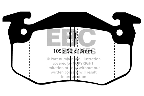 DP951 EBC Brakes Комплект тормозных колодок, дисковый тормоз (фото 1)