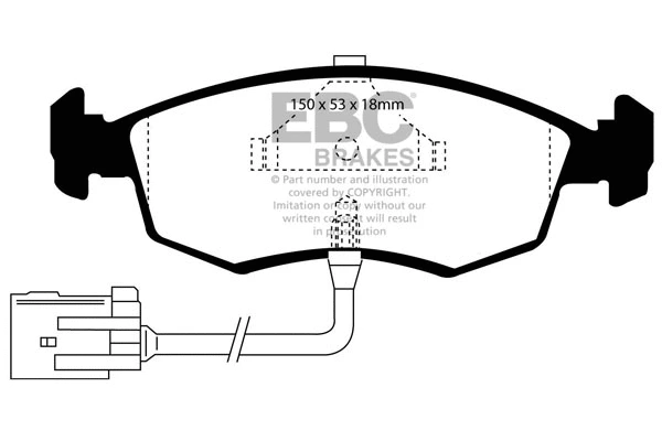 DP961 EBC Brakes Комплект тормозных колодок, дисковый тормоз (фото 1)