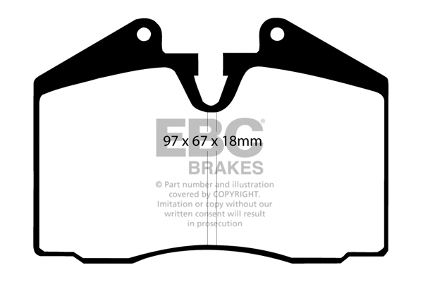 DP9612 EBC Brakes Комплект тормозных колодок, дисковый тормоз (фото 1)