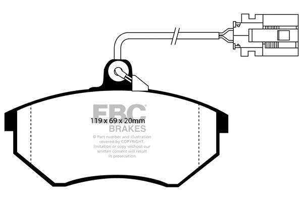 DP981 EBC Brakes Комплект тормозных колодок, дисковый тормоз (фото 1)