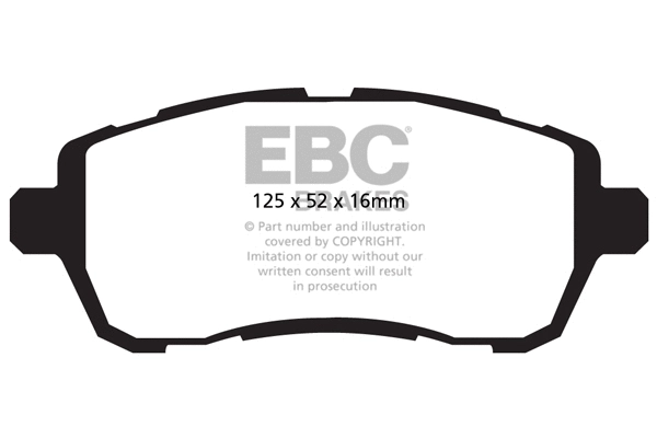 DPX2002 EBC Brakes Комплект тормозных колодок, дисковый тормоз (фото 1)