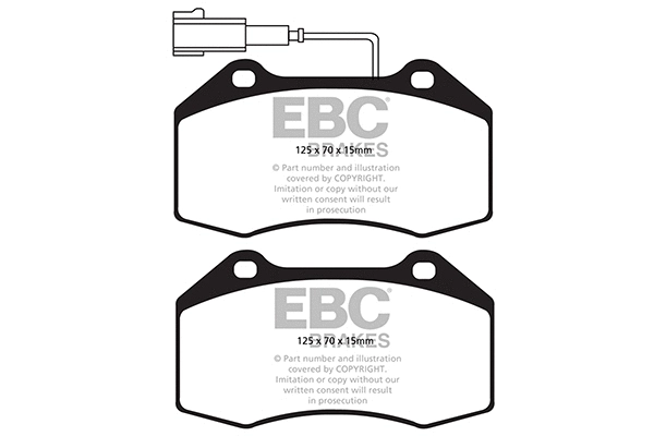 DPX2021 EBC Brakes Комплект тормозных колодок, дисковый тормоз (фото 1)