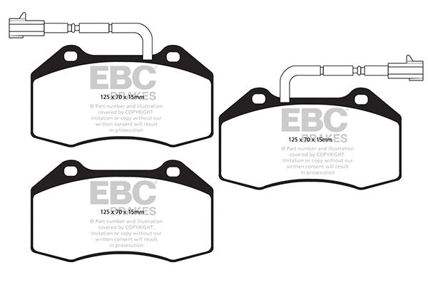 DPX2021/2 EBC Brakes Комплект тормозных колодок, дисковый тормоз (фото 1)