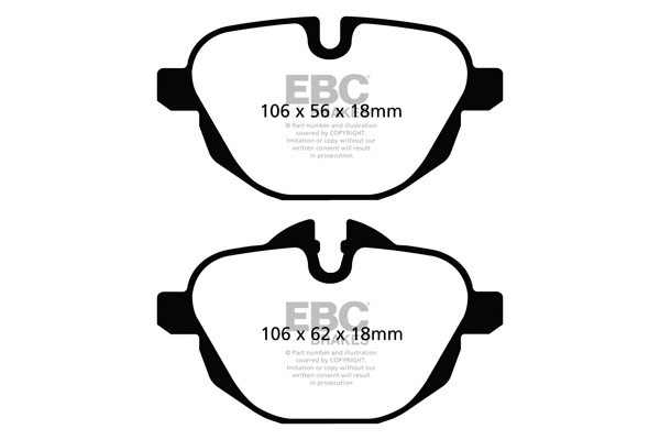 DPX2047 EBC Brakes Комплект тормозных колодок, дисковый тормоз (фото 1)