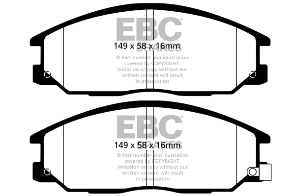 DPX2049 EBC Brakes Комплект тормозных колодок, дисковый тормоз (фото 1)