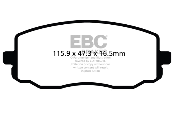 DPX2050 EBC Brakes Комплект тормозных колодок, дисковый тормоз (фото 1)