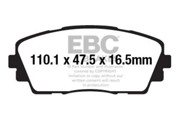 DPX2163 EBC Brakes Комплект тормозных колодок, дисковый тормоз (фото 1)