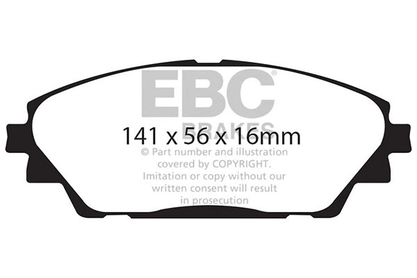 DPX2185 EBC Brakes Комплект тормозных колодок, дисковый тормоз (фото 1)