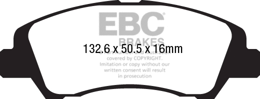 DPX2218 EBC Brakes Комплект тормозных колодок, дисковый тормоз (фото 1)