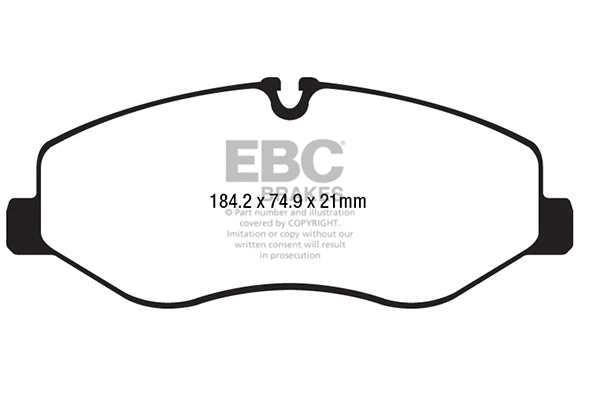DPX2223 EBC Brakes Комплект тормозных колодок, дисковый тормоз (фото 1)