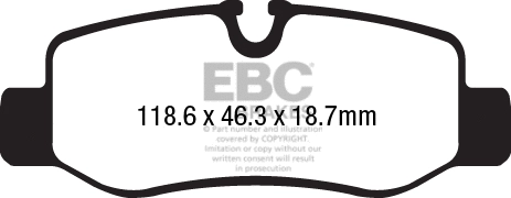 DPX2224 EBC Brakes Комплект тормозных колодок, дисковый тормоз (фото 1)