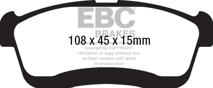 DPX2238 EBC Brakes Комплект тормозных колодок, дисковый тормоз (фото 1)
