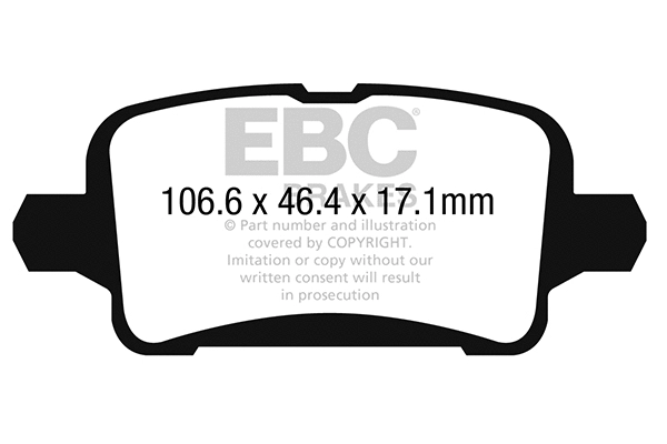 DPX2268 EBC Brakes Комплект тормозных колодок, дисковый тормоз (фото 1)