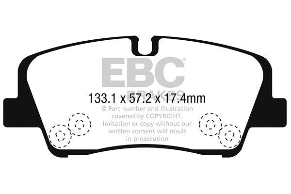 DPX2283 EBC Brakes Комплект тормозных колодок, дисковый тормоз (фото 1)