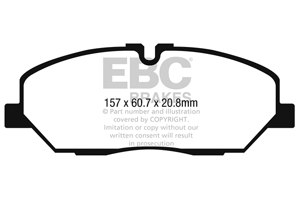 DPX2285 EBC Brakes Комплект тормозных колодок, дисковый тормоз (фото 1)