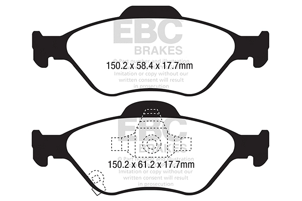 DPX2288 EBC Brakes Комплект тормозных колодок, дисковый тормоз (фото 1)