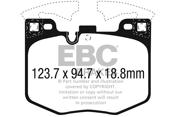 DPX2302 EBC Brakes Комплект тормозных колодок, дисковый тормоз (фото 1)