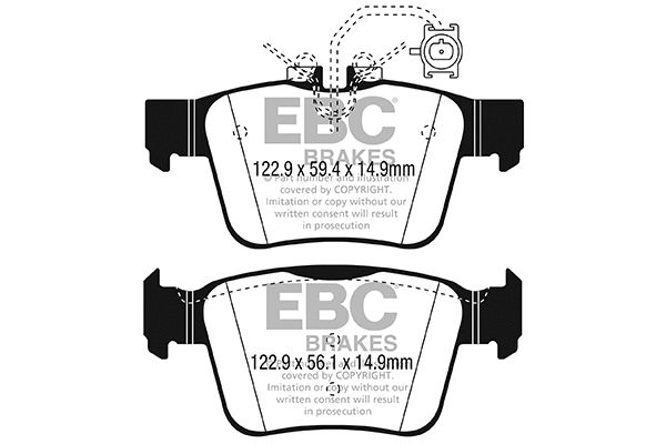 DPX2315 EBC Brakes Комплект тормозных колодок, дисковый тормоз (фото 1)
