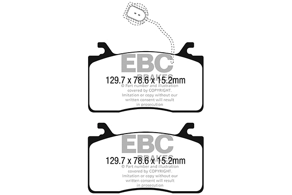 DPX2325 EBC Brakes Комплект тормозных колодок, дисковый тормоз (фото 1)