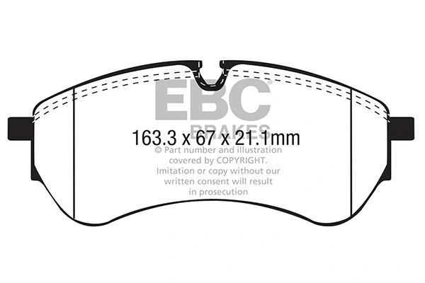 DPX2338 EBC Brakes Комплект тормозных колодок, дисковый тормоз (фото 1)