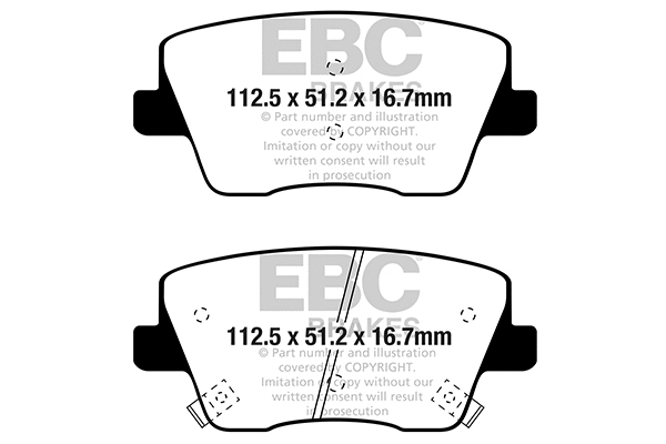 DPX2344 EBC Brakes Комплект тормозных колодок, дисковый тормоз (фото 1)