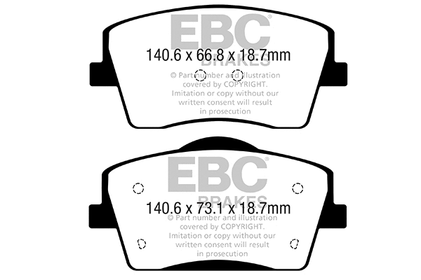 DPX2365 EBC Brakes Комплект тормозных колодок, дисковый тормоз (фото 1)
