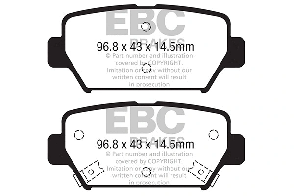DPX2369 EBC Brakes Комплект тормозных колодок, дисковый тормоз (фото 1)