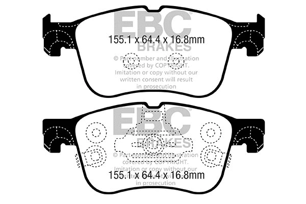 DPX2372 EBC Brakes Комплект тормозных колодок, дисковый тормоз (фото 1)