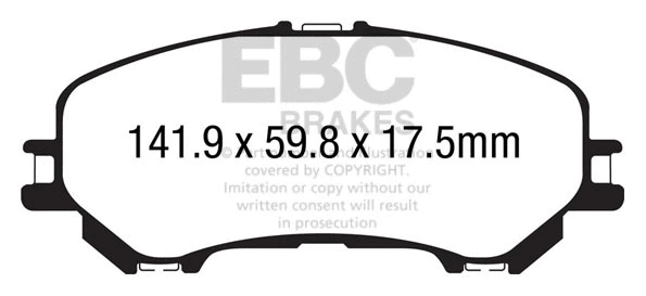 DPX3032 EBC Brakes Комплект тормозных колодок, дисковый тормоз (фото 1)