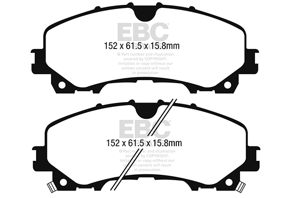 DPX3036 EBC Brakes Комплект тормозных колодок, дисковый тормоз (фото 1)